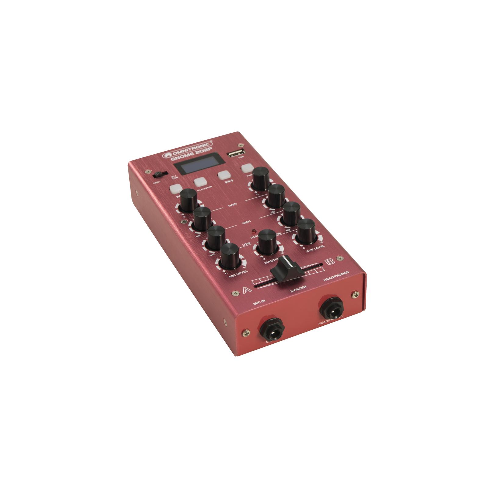 OMNITRONIC GNOME-202P Mini Mixer red