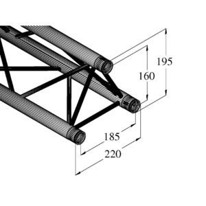 ALUTRUSS DECOLOCK DQ3-S2000 3-Way Cross Beam bk