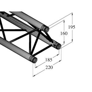 ALUTRUSS DECOLOCK DQ3-S2500 3-Way Cross Beam bk