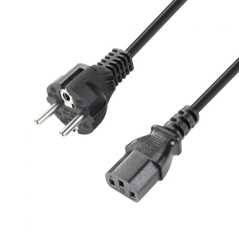 Adam Hall Cables 8101 KA 0200 - Cavo di alimentazione CEE 7/7 - C13 2 m