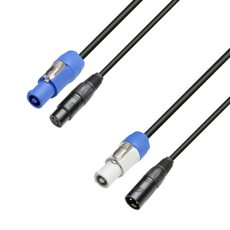 Adam Hall Cables 8101 PSDT 1000 - Power Twist In & XLRf su Power Twist Out & XLRm 10m