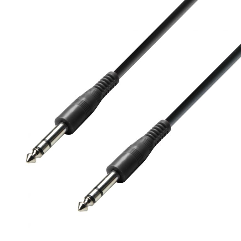 Adam Hall Cables BVV 0300 ECO - Cavo patch jack stereo da 6,3 mm a jack stereo da 6,3 mm 3 m