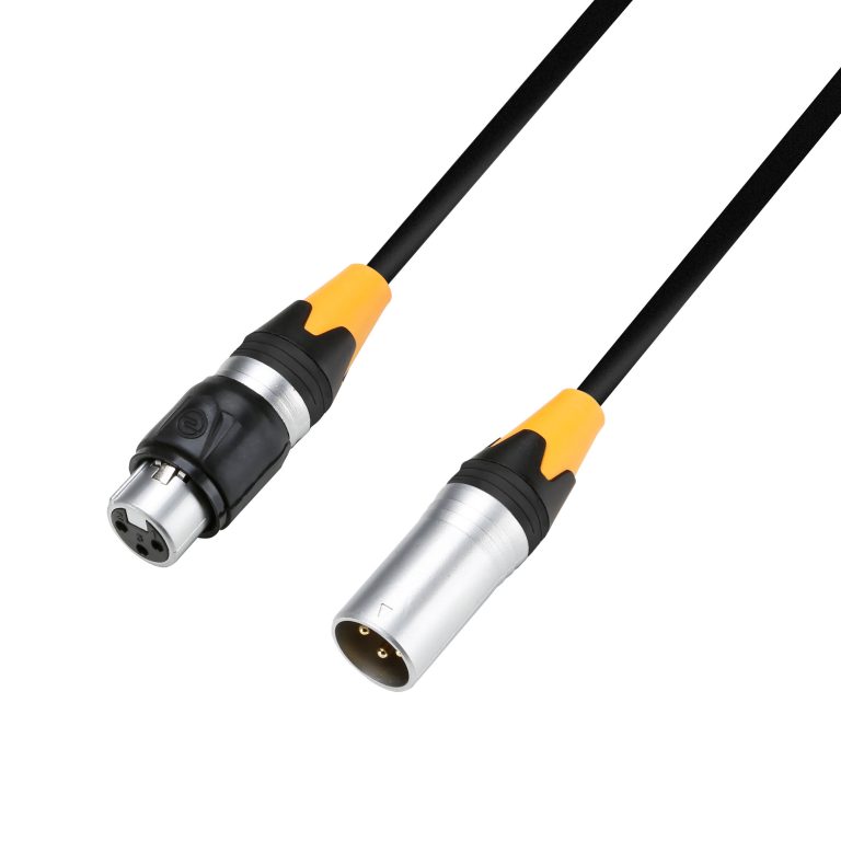 Adam Hall Cables K 4 DMF 0050 IP 65 - Cavo DMX AES/EBU da XLR maschio a 3 pin a XLR femmina IP65 0,5 m