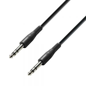 Adam Hall Cables K3 BVV 0030 ECO - Cavo patch jack stereo da 6,3 mm a jack stereo da 6,3 mm 0,3 m