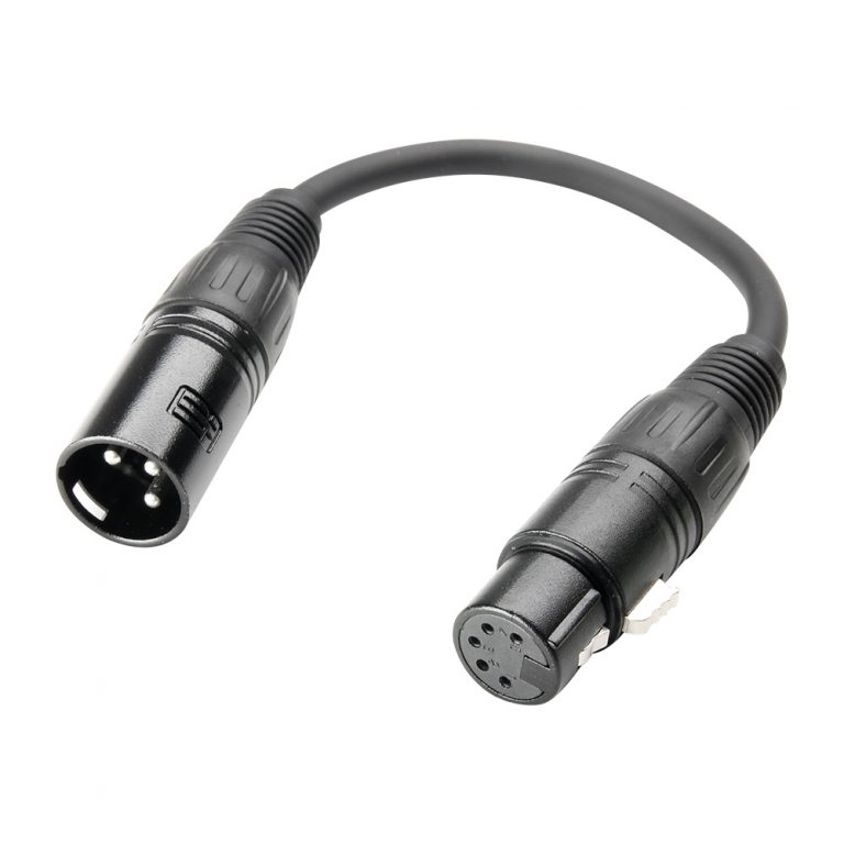 Adam Hall Cables K3 DHM 0020 - Adattatore DMX XLR femmina 5 poli a XLR maschio 3 poli 0,2 m