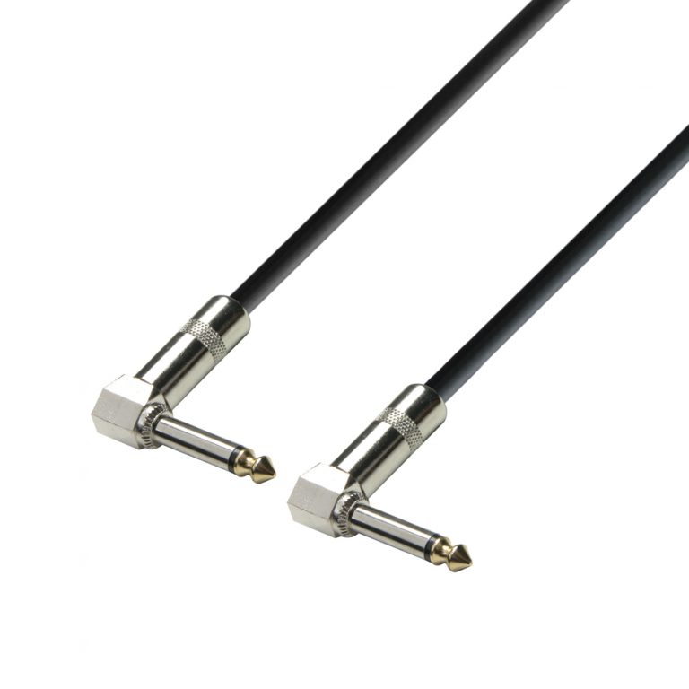 Adam Hall Cables K3 IRR 0015 - Cavo strumenti jack angolare mono da 6,3 mm a jack angolare mono da 6,3 mm 0,15 m