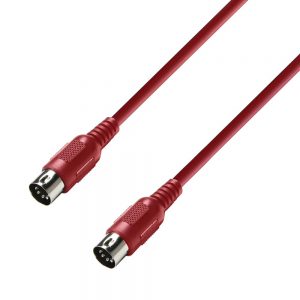 Adam Hall Cables K3 MIDI 0150 RED - Cavo MIDI 1,5 m rosso