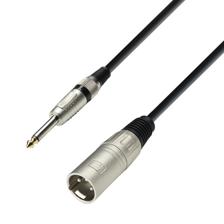 Adam Hall Cables K3 MMP 0100 - Cavo Microfono XLR maschio a Jack mono da 6,3 mm 1 m