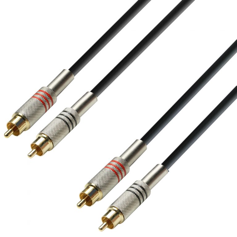 Adam Hall Cables K3 TCC 0100 - Cavo Audio 2 x RCA maschio a 2 x RCA maschio 1 m