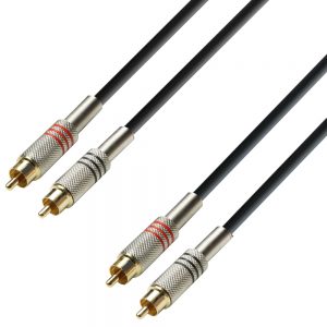 Adam Hall Cables K3 TCC 0600 - Cavo Audio 2 x RCA maschio a 2 x RCA maschio 6 m