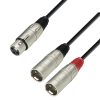 Adam Hall Cables K3 YFMM 0100 - Cavo audio presa XLR a 2 x connettore XLR, 1 m