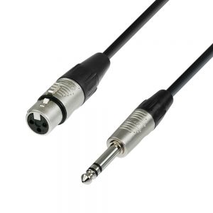 Adam Hall Cables K4 BFV 0030 - Cavo microfono REAN XLR femmina a jack stereo da 6,3 mm 0,3 m