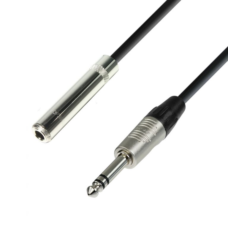 Adam Hall Cables K4 BOV 0300 - Prolunga cuffie presa jack stereo da 6,3 mm a jack stereo da 6,3 mm 3 m