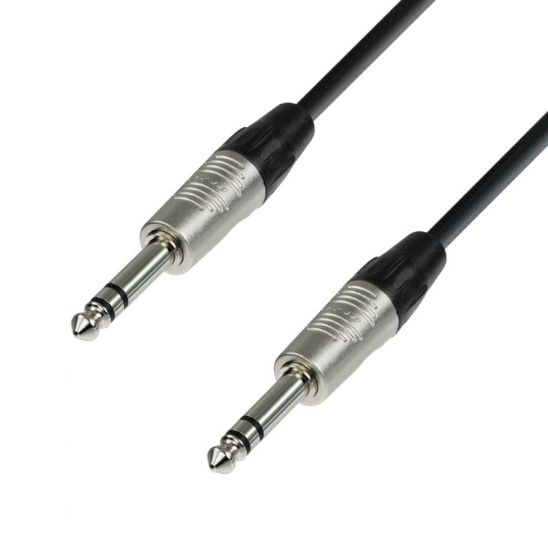 Adam Hall Cables K4 BVV 0060 - Cavo patch REAN jack stereo da 6,3 mm a jack stereo da 6,3 mm 0,6 m