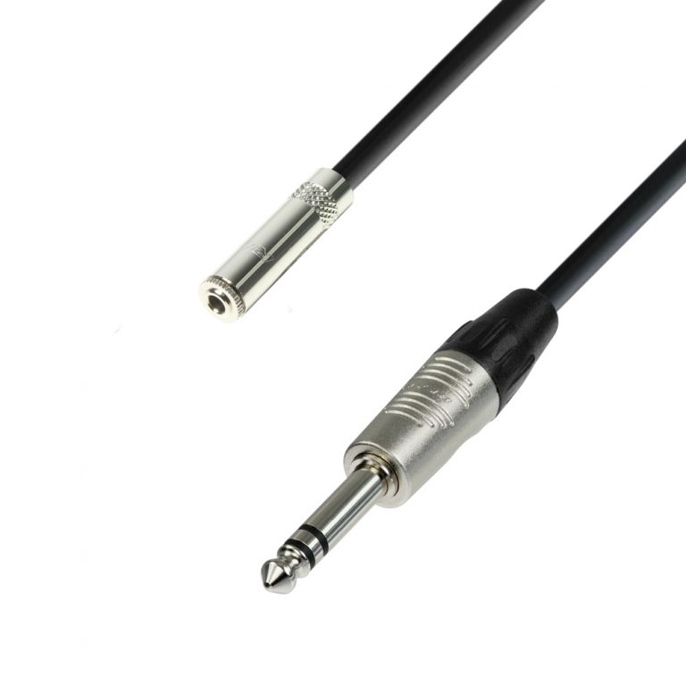 Adam Hall Cables K4 BYV 0600 - Prolunga cuffie presa jack stereo da 3,5 mm a jack stereo da 6,3 mm 6 m