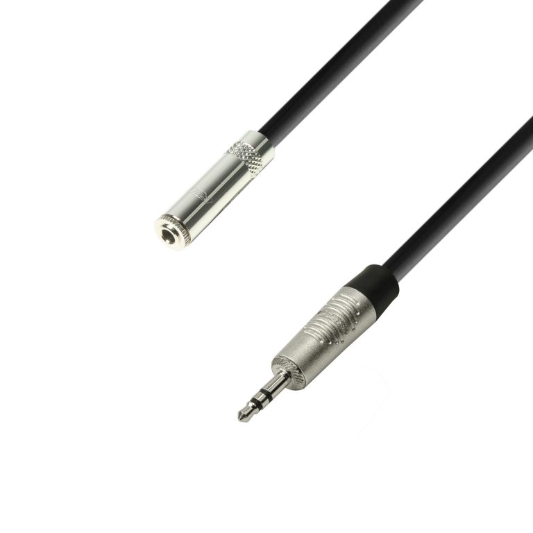 Adam Hall Cables K4 BYVW 0300 - Prolungamento cuffie da 3,5 mm jack stereo a 3,5 mm jack stereo, 3 m