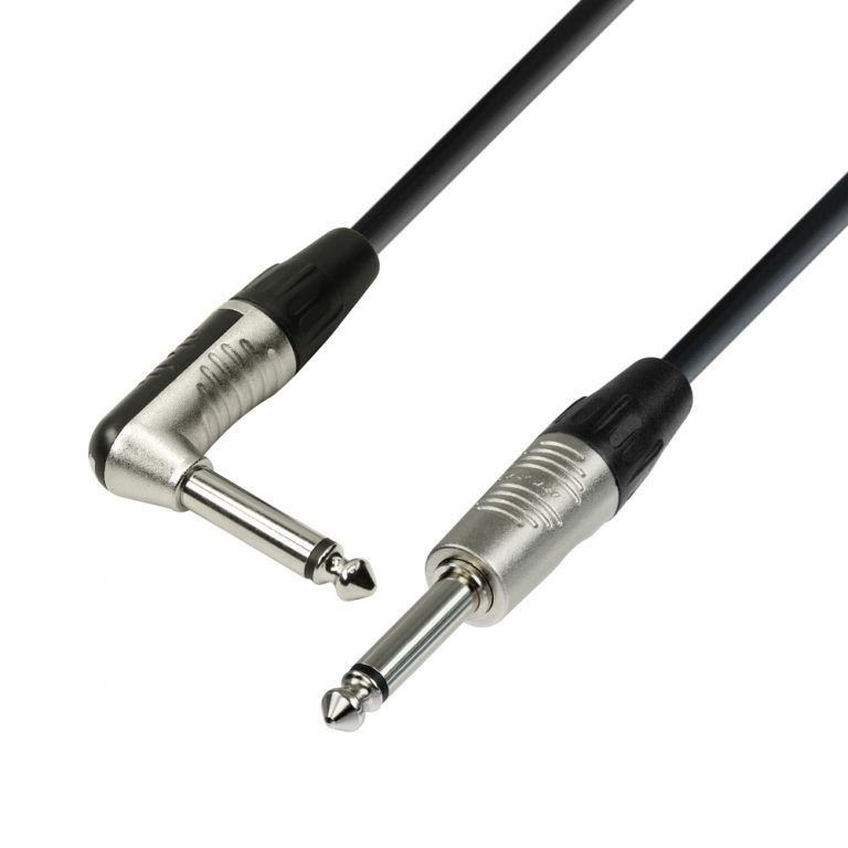 Adam Hall Cables K4 IPR 0600 - Cavo strumenti REAN jack mono da 6,3 mm a jack angolare mono da 6,3 mm 6 m