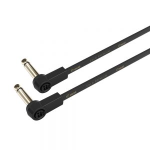 Adam Hall Cables K4 IRR 0015 FLM - Flat Audio Cable, 6.3 mm Mono Gold Plug, 0.15 m