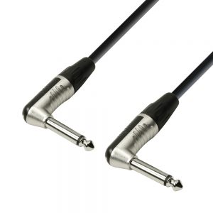 Adam Hall Cables K4 IRR 0060 - Cavo strumenti REAN jack angolare mono da 6,3 mm a jack angolare mono da 6,3 mm 0,6 m