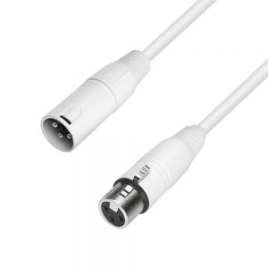 Adam Hall Cables K4 MMF 0100 SNOW - Cavo microfono XLR maschio a XLR femmina 1 m bianco