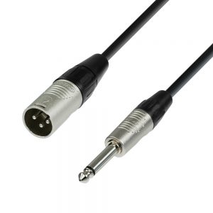 Adam Hall Cables K4 MMP 0750 - Cavo microfono REAN XLR maschio a jack mono da 6,3 mm 7,5 m