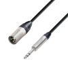 Adam Hall Cables K5 BMV 0500 - Cavo microfono Neutrik XLR maschio a jack stereo da 6,3 mm 5 m