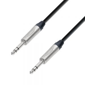 Adam Hall Cables K5 BVV 0050 - Cavo patch Neutrik jack stereo da 6,3 mm a jack stereo da 6,3 mm 0,5 m