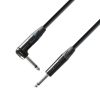 Adam Hall Cables K5 IRP 0450 - Cavo Strumenti Neutrik Jack mono da 6,3 mm a Jack Angolare mono da 6,3 mm 4,5 m