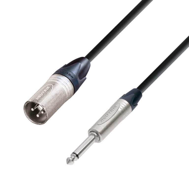 Adam Hall Cables K5 MMP 0300 - Cavo Microfono Neutrik XLR maschio a Jack mono da 6,3 mm 3 m