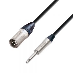 Adam Hall Cables K5 MMP 0500 - Cavo Microfono Neutrik XLR maschio a Jack mono da 6,3 mm 5 m