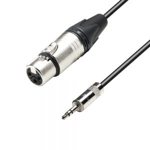 Adam Hall Cables K5 MYF 0150 - Cavo microfono Neutrik XLR femmina a jack stereo da 3,5 mm 1,5 m