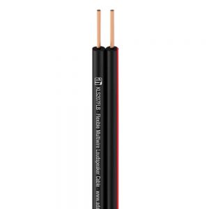 Adam Hall Cables KLS 207 FLB - Cavo per altoparlanti flessibile, a filo sottile, 2 x 0,75 mm², nero