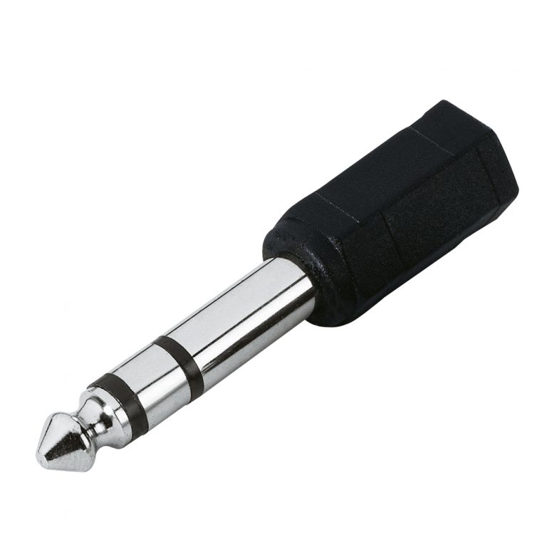 Adam Hall Connectors 7543 - Adattatore Jack stereo femmina da 3,5 mm a Jack stereo da 6,3 mm