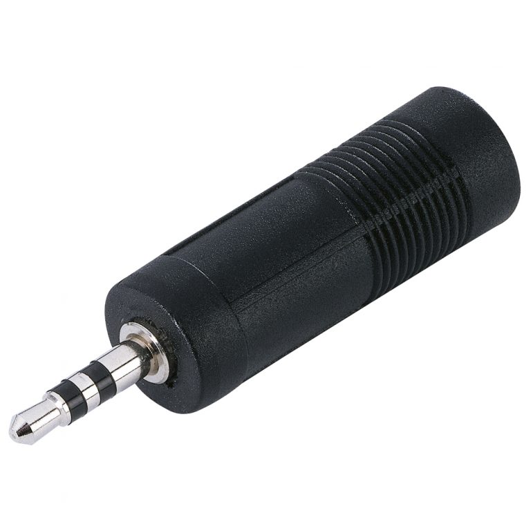 Adam Hall Connectors 7544 - Adattatore Jack stereo femmina da 6,3 mm a Jack stereo maschio da 3,5 mm