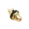 Adam Hall Connectors 7635 BLK - Presa RCA dorata nera