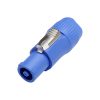 Adam Hall Connectors 7923 V2 - Presa cavo con bloccaggio, power in, raccordi a vite, blu