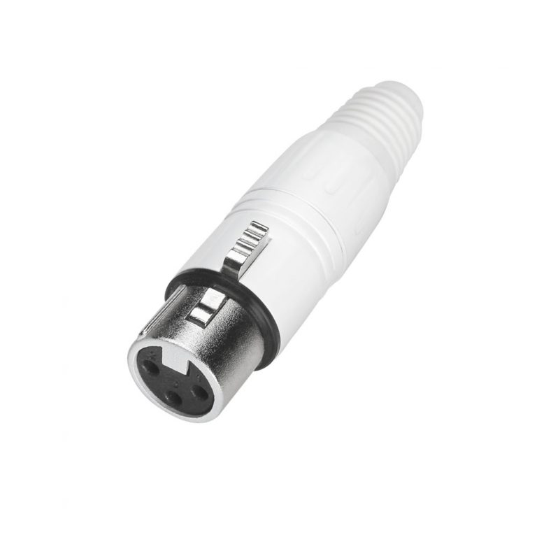 Adam Hall Connectors 7931 - Connettore a spina cavo XLR,  femmina a 3 poli, bianco