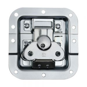 Adam Hall Hardware 17283 P - Chiusura a Farfalla media mezza sagomata Profondità 12 mm con Asola