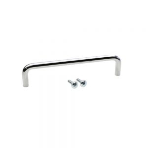 Adam Hall Hardware 3453 - Chrome Steel Handle, 136 mm + 2 Screws M4 x 16 mm