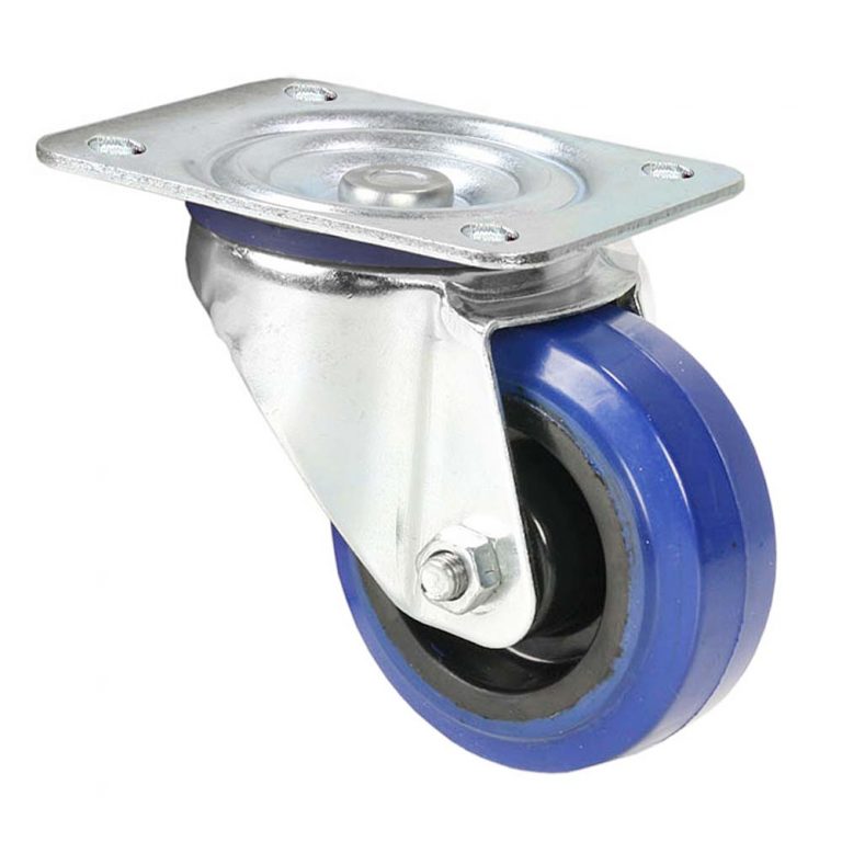 Adam Hall Hardware 372081 - Ruota Orientabile 80 mm con Ruota blu