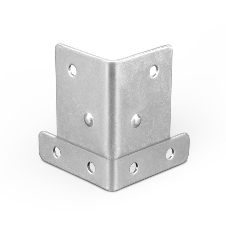 Adam Hall Hardware 40433 - L-Corner 60 mm x 50 mm Angled for 6111, Galvanized