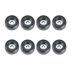 Adam Hall Hardware 4900 M8 AH - Bustina con set di 8 piedi in gomma 25 x 11 mm colore nero