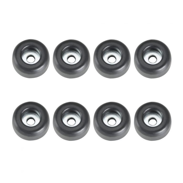 Adam Hall Hardware 4900 M8 AH - Bustina con set di 8 piedi in gomma 25 x 11 mm colore nero