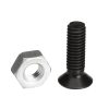 Adam Hall Hardware 5420 BLK - Vite con Testa a Croce M3 x 10 nera con Dado per Connettori XLR