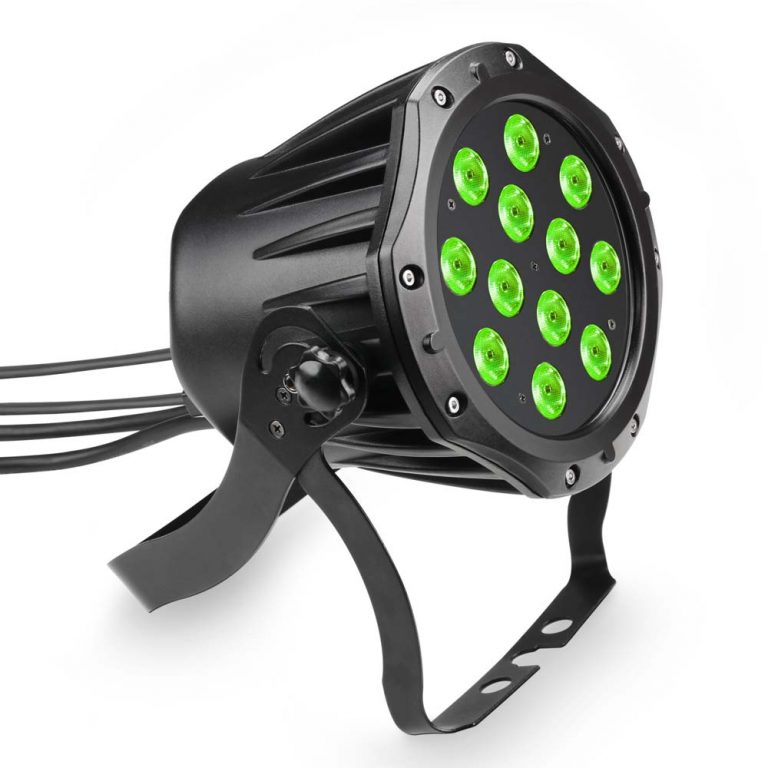 Cameo PST TRI 12 IP - Proiettore PAR RGB da esterno con 12 LED tricolore da 3 W in alloggiamento nero