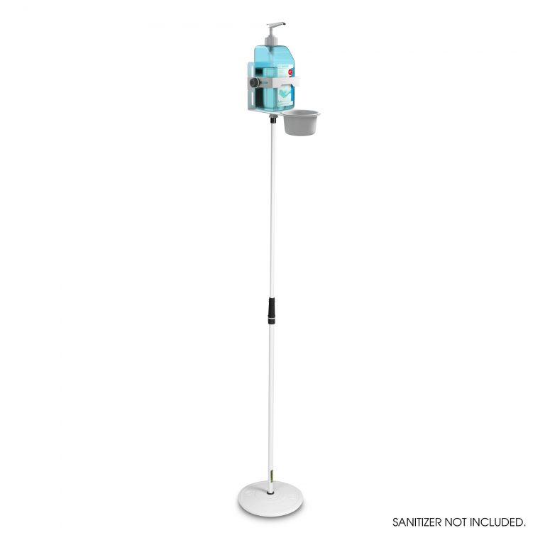 Gravity MS 23 DIS 01 W - Supporto disinfettante regolabile in altezza con supporto universale Bianco