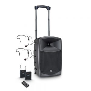 LD Systems ROADBUDDY 10 BPH 2 - Battery-Powered Bluetooth Speaker with Mixer, 2 Bodypack and 2 Headsets