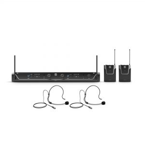 LD Systems U305 BPH 2 - Dual - Sistema microfonico senza fili con 2 x Bodypack e 2 x Auricolar - 584 - 608 MHz