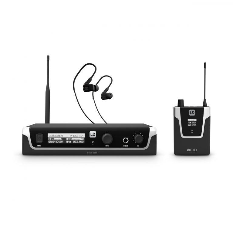 LD Systems U504.7 IEM HP - Sistema di monitoraggio in-ear con auricolari - 470 - 490 MHz