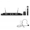 LD Systems U505 HBH 2 - Wireless Microphone System with Bodypack, Headset and Dynamic Handheld Microphone